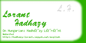 lorant hadhazy business card